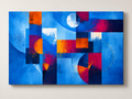 Abstract Moons – Contemporary Geometric Art on 24" X 36" X 1.5" Canvas